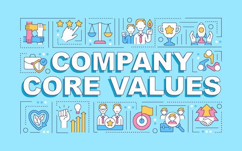 core company values in web design