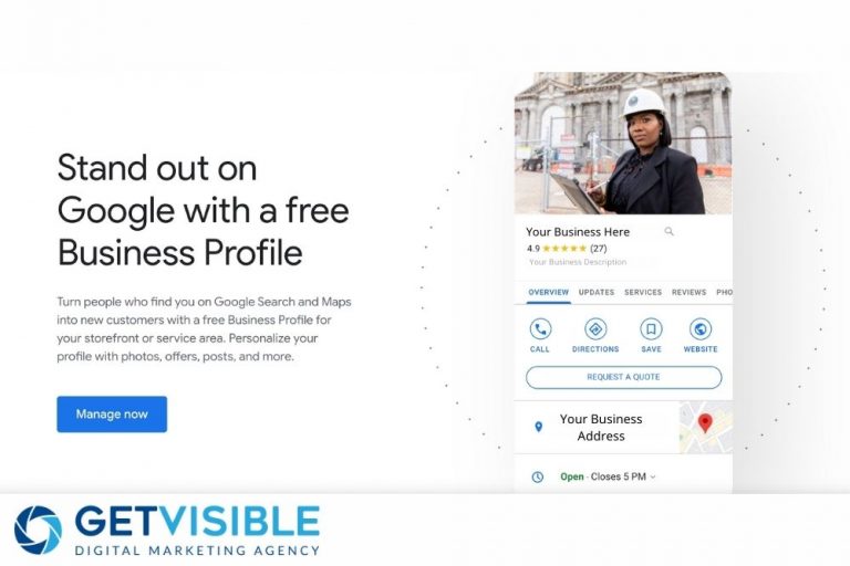 Get Visible helping create a Google My Business Listing